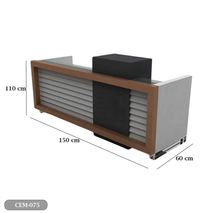 Reception desk - Reception Counter - Spanish MDF wood - CEM-075 - Image 3