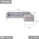 Aluminum L-shaped corner and tab- OS-330 - Image 3