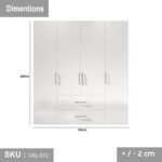 High quality MDF wood wardrobe - OAL-072 - Image 3