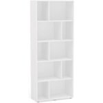 White MDF bookcase - 176x71x30 cm - OSM-552 - Image 3