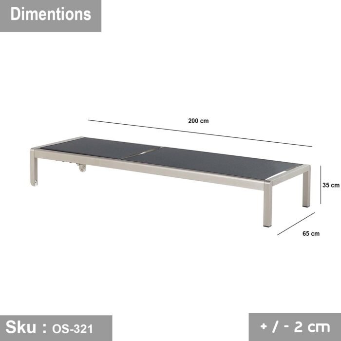 Aluminum Chaise Lounge 65X200cm - OS-321 - Image 3