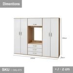 High quality MDF wood wardrobe - OAL-075 - Image 3
