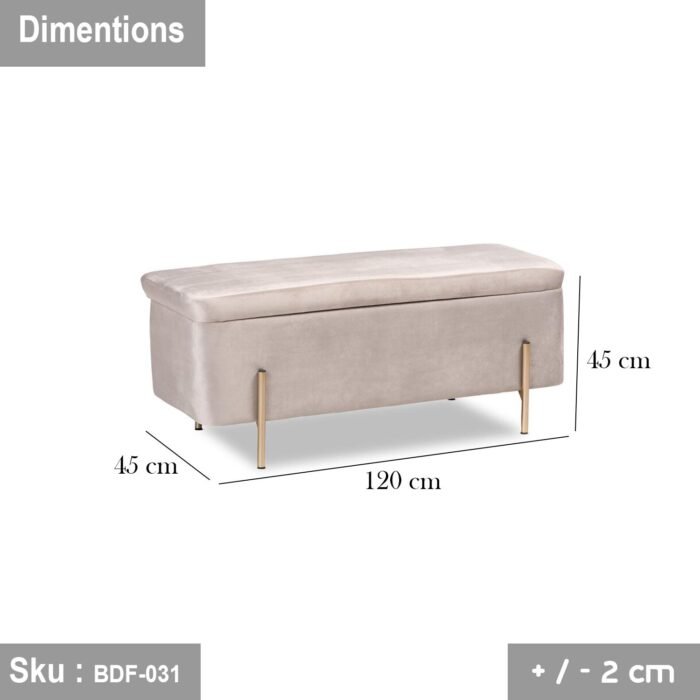 High quality MDF wood bankette - BDF-031 - 120cmX45cm - Image 3