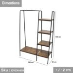 Clothes rack 100x40cm - OVCH-039 - Image 3