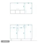 Two-piece kitchen with wood countertops and MDF wood - KYN-011 - Image 3