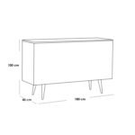 White MDF Buffet - 180 x 100 x 40 cm - OSM-559 - Image 2