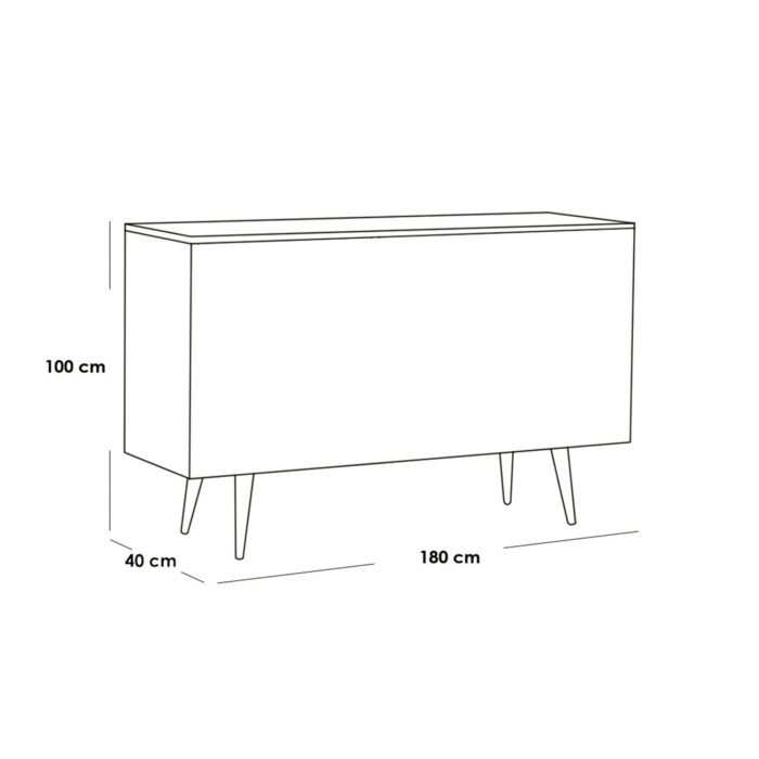 White MDF Buffet - 180 x 100 x 40 cm - OSM-559 - Image 2