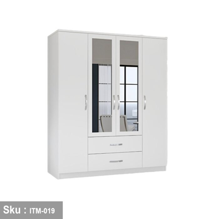 Spanish MDF wood wardrobe - ITM-019 - 220cmX160cm - Image 3