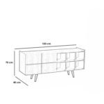 Beige and black Spanish MDF buffet - 70 x 40 x 150 cm - OSM-581 - Image 2