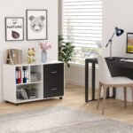 File Cabinet, Mobile Lateral File Cabinet with 2 Drawers - Image 5