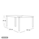 Dining table - 5 pieces of high quality beech wood - KYN-189 - Image 2