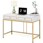 Computer Desk, 43? Modern Study Writing Desk with 2 Drawers