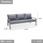 Iron x wood outdoor furniture set for up to 7 people - OS-287 - Image 3