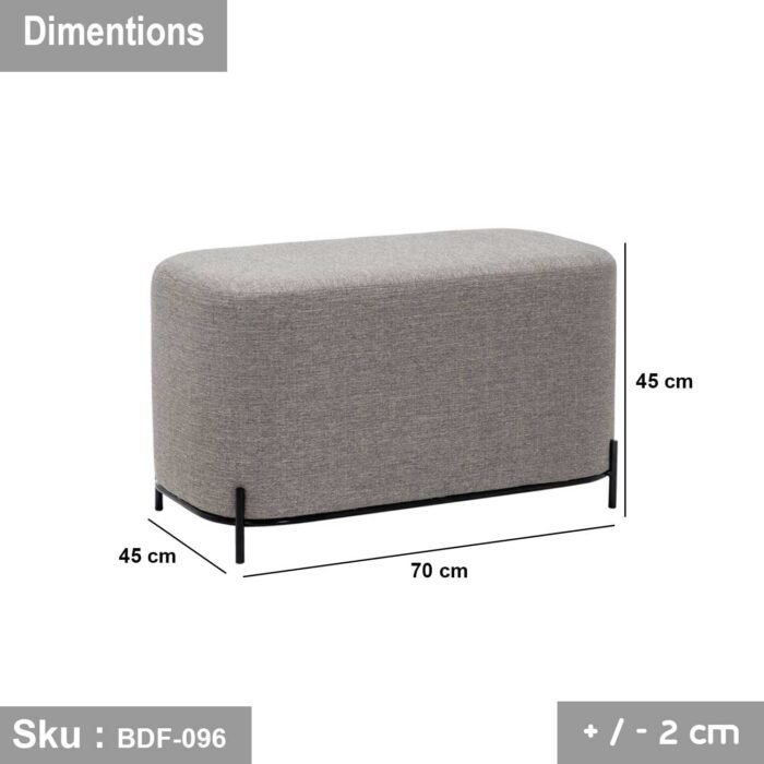Musk wood and MDF and steel banquet - BDF-096 - Image 3