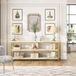 Sofa Table, 3 Tiers TV Stand Console Table - Image 10