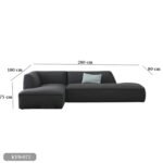 Beech wood corner with linen or velvet fabric - KYN-072 - Image 3