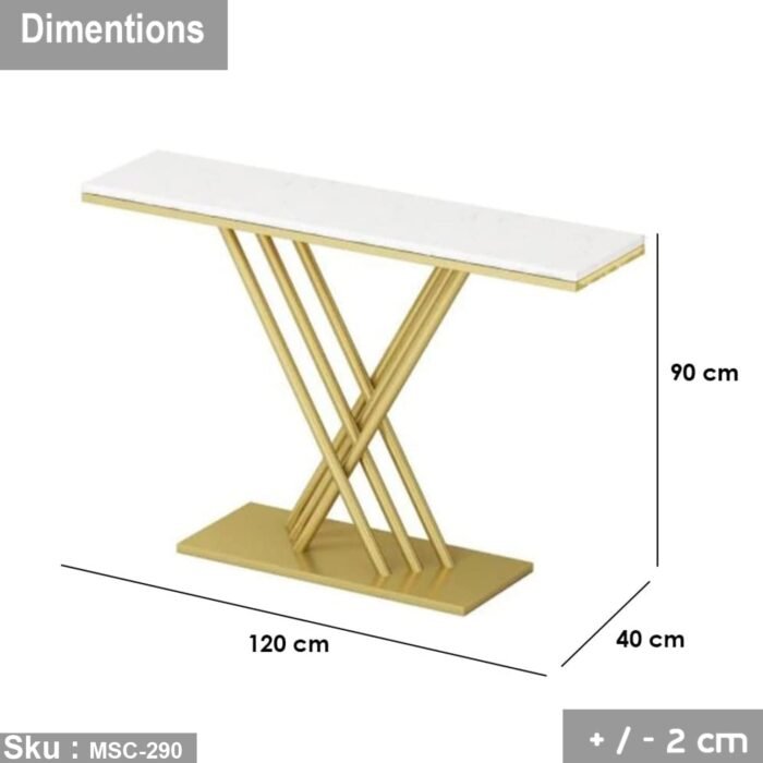 Virgin console, electrostatic paint and marble - Image 3