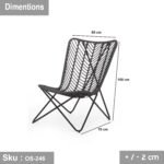 Set of 2 chairs and a table made of rattan -OS-246 - Image 3
