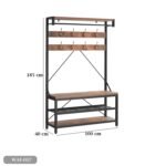Wooden MDF and metal shoe rack - WAF-037 - Image 3