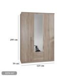MDF wood wardrobe with melamine layer - KYN-107 - Image 3