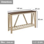 Swedish Wood Console - OHA-061 - Image 3