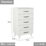 High quality MDF wood nightstand - OUBE-014 - Image 3