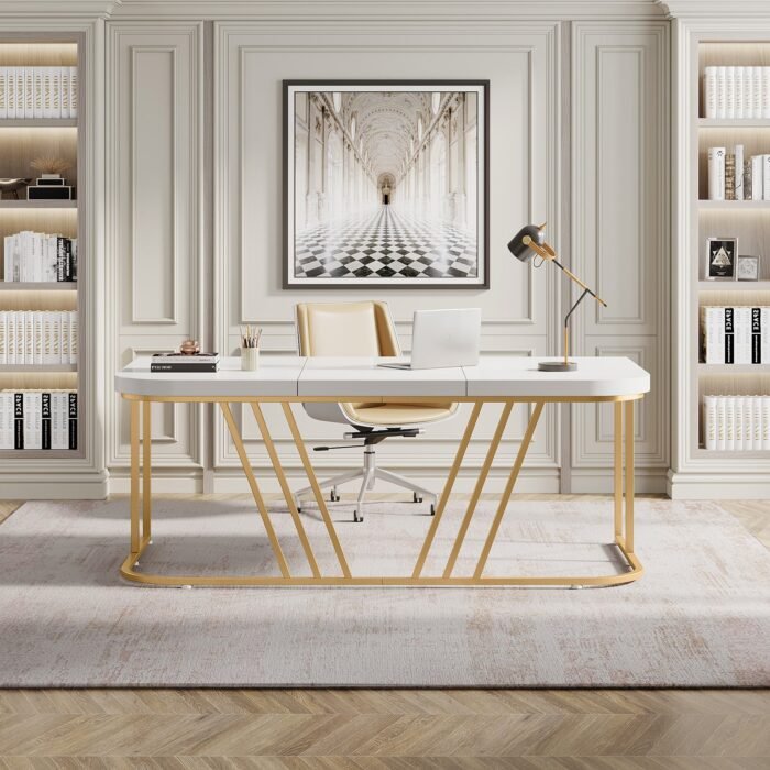 Executive Desk, 63? Modern Computer Office Desk for Home Office - Image 5