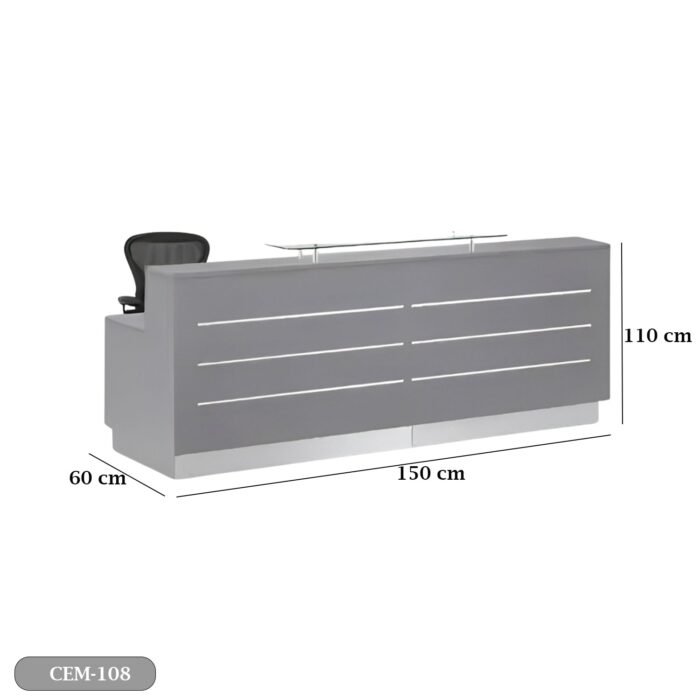 Reception desk - Reception Counter - Spanish MDF wood - CEM-108 - Image 3