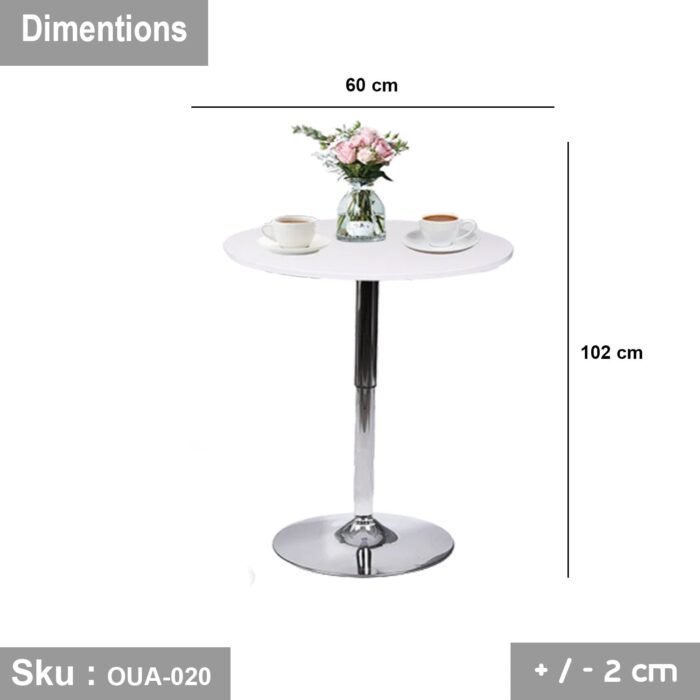 Stainless Bar Set 2 Chairs and Table - OUA-020 - Image 3