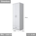 High quality MDF wood wardrobe - OUBE-019 - Image 3