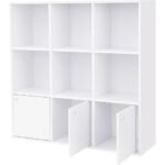 White MDF bookcase - 98x98x29 cm - OSM-547 - Image 3