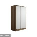 Abri cupboard 120 * 200 MDF wood (white * wooden) - Image 3
