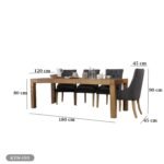 Dining table - 7 pieces of high quality beech wood - KYN-193 - Image 3