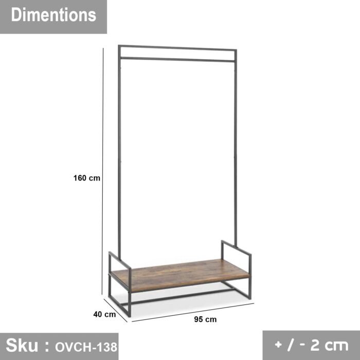 Clothes rack 95x40cm - OVCH-138 - Image 3