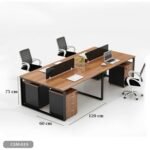 Quad workstation made of Spanish MDF wood - CEM-019 - Image 3