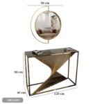 Stainless Steel Console and Mirrors - ORX-083 - Image 3