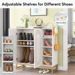 Shoe Cabinet, 20 Pairs Shoe Rack Organizer with Adjustable Shelves - Image 6