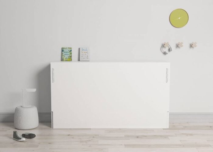 Low folding bed 90x190 with shelving - Image 2