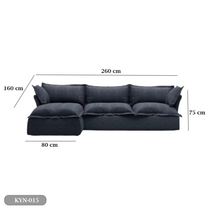 Beech wood corner with linen or velvet fabric - KYN-015 - Image 3