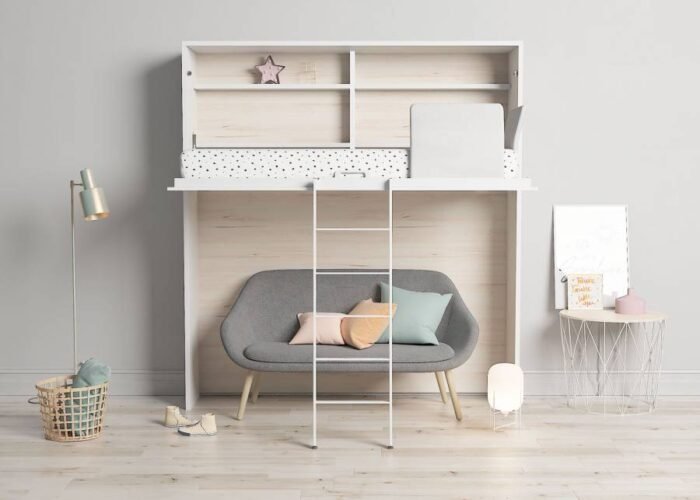 Horizontal raised folding bed 90 x 190 - Image 3