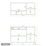 Two-piece kitchen with wood countertops and MDF wood - KYN-011 - Image 4