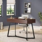 Computer Desk, 47? Study Table Writing Desk with 2 Spacious Drawers - Image 4