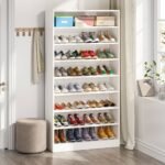 Shoe Cabinet, 9 Tiers Freestanding Shoe Storage Rack - Image 4