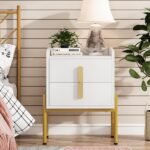 Nightstand, Modern Bedside End Sofa Table with 2 Drawers - Image 5