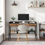 Computer Desk, Industrial Writing Desk with 2 Large Drawers - Image 4