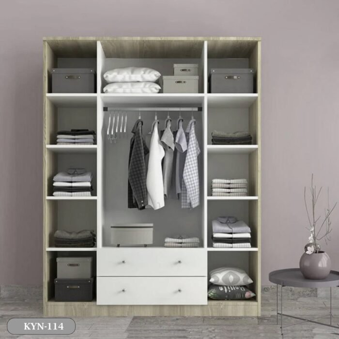 MDF wood wardrobe with HPL layer - KYN-114 - Image 4