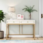 Computer Desk, 43? Modern Study Writing Desk with 2 Drawers - Image 5