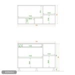 Two-piece kitchen with wood countertops and MDF wood - KYN-012 - Image 4