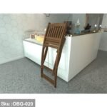 Red Beech Wood Bar Stool - OBG-020 - Image 4