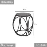 Set of 2 chairs and a table made of rattan -OS-246 - Image 4